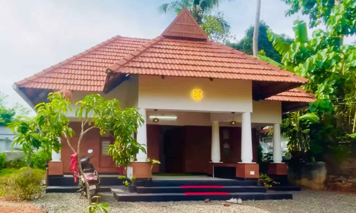 Modern home with traditional elevation